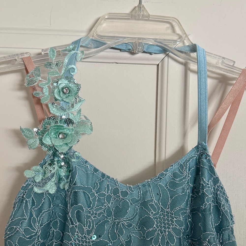A Wish Come True'Blue Lace Lyrical Dance Costume in Shadow Wind SZ SA - Picture 10 of 13